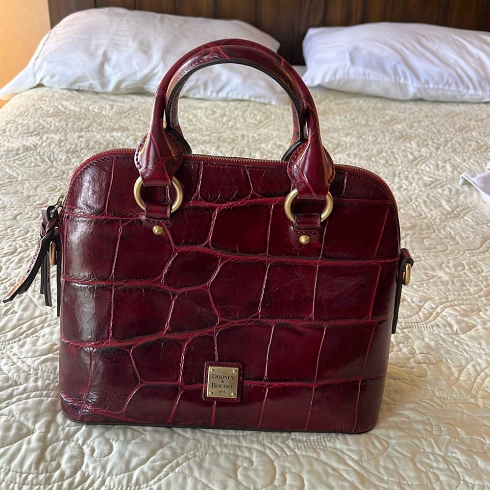 Dooney & Bourke Purse.  Small tote.  Burgundy.